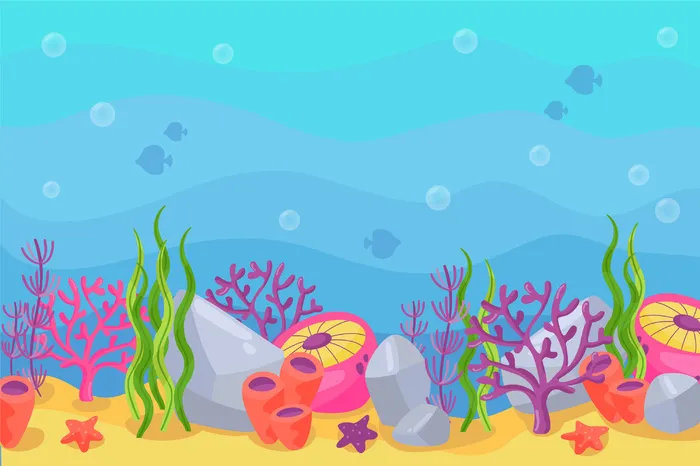 多彩卡通海洋eps,ai矢量模版下载