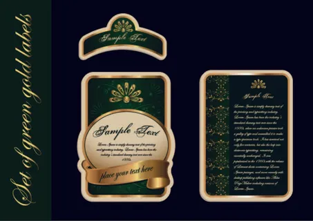 免抠典雅瓶贴标签