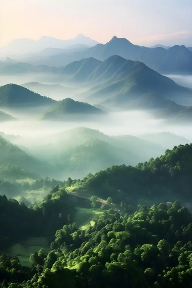 山脉树林高空摄影(2400x3600)