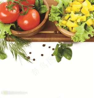 新鲜西红柿生菜和黄椒 新鲜西红柿生菜和黄椒