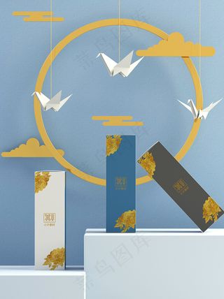 国潮风中式文创化妆品智能样机