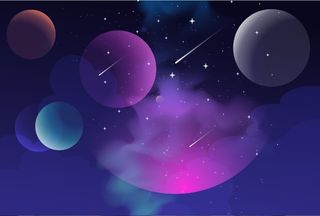 元宇宙世界风景背景墙