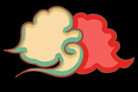 中国风中式国潮敦煌云纹祥云插画图案云朵云彩元素PSDAI设计素材