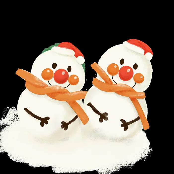 圣诞节素材雪人psd模版下载