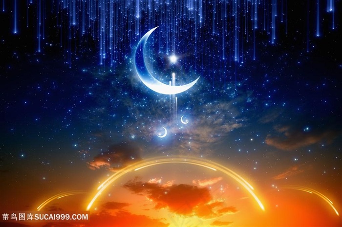 夜空星空景色高清图片