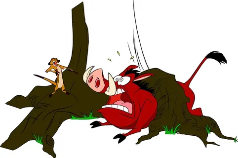 卡通动漫动画狮子王野猪臭鼬矢量图素材