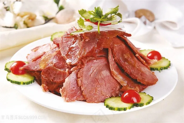 五香酱牛肉牛腱肉卤牛肉凉拌牛肉摄影餐饮美食传统美食