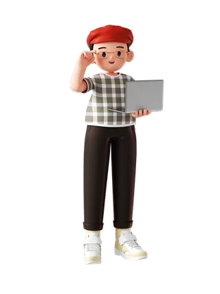 3D立体程序员职业人物形象