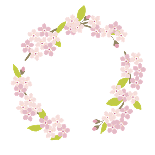 春天浪漫粉红色樱花手绘樱花梅花桃花花朵图片PNG免扣素材