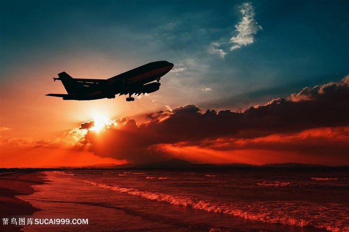 在空中的飞机高清图片