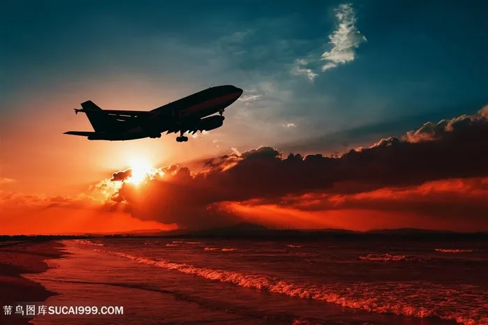 在空中的飞机高清图片