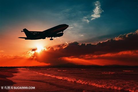 在空中的飞机高清图片