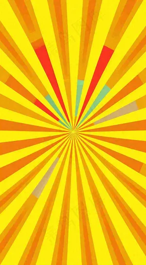 黄色渐变旋转放射背景