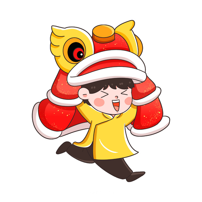 舞狮中秋节元素