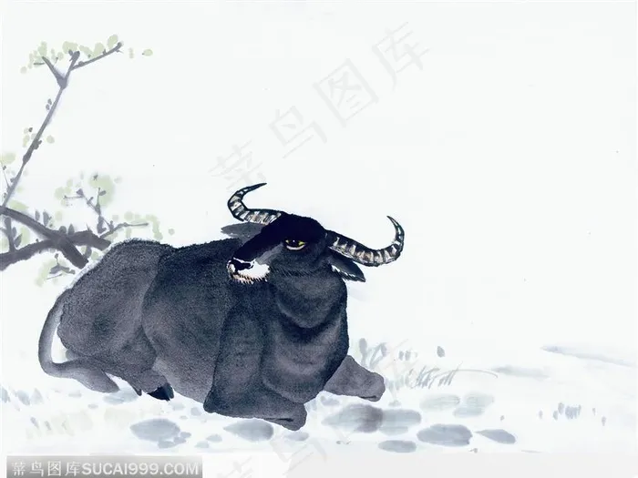 趴着的牛