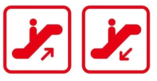 矢量上下扶梯标志