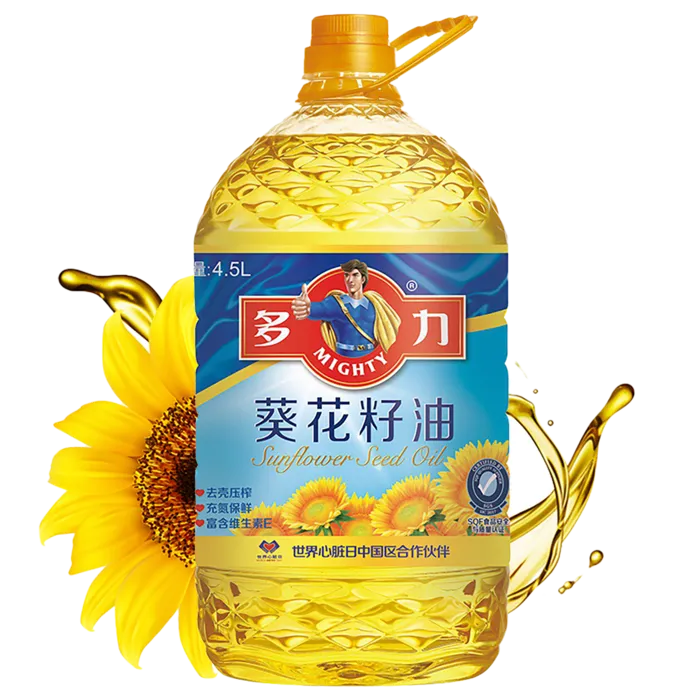 多力葵花籽油4.5升超市商品白底图免抠实物摄影png格式图片透明底