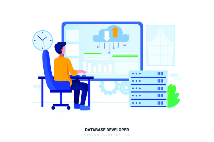 扁平化人物场景办公互联网等距ai矢量设计网页海报UI素材插画