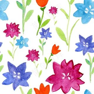 简单水彩花朵素材高清图