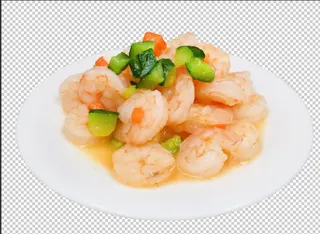 清炒虾仁免扣素材