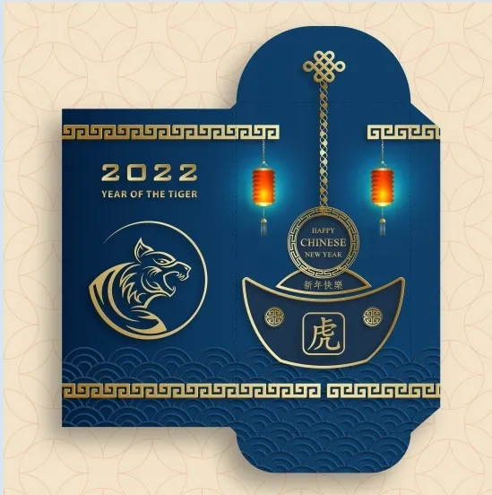 设计新年 2022 红包 装饰素材eps,ai矢量模版下载