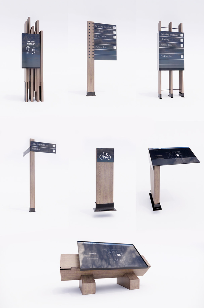 木质景区导视系统导视牌标识牌商业导视设计