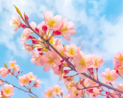 蓝色天空的樱花图像浅粉色摄影图 蓝色天空的樱花图像浅粉色摄影图