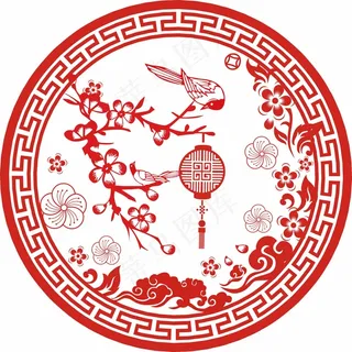 窗花剪纸 剪纸风元素 窗花剪纸 剪纸风元素