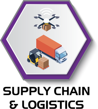 远程配送卡通菱形图标科技kv主视觉素材