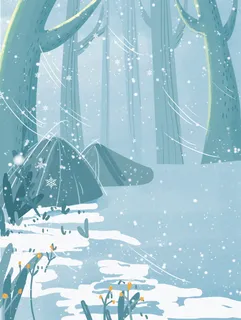 唯美小清新雪花冬天背景素材 唯美小清新雪花冬天背景素材