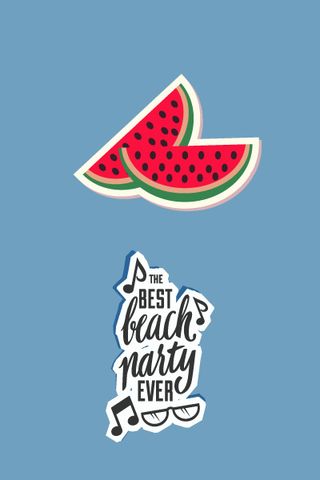 夏天海报矢量插画扁平风格