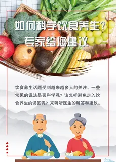 如何科学饮食养生知识海报