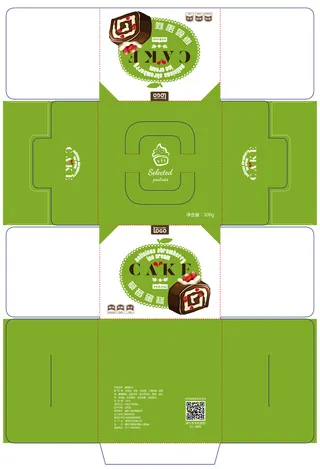 包装盒生日蛋糕盒包装盒展开图