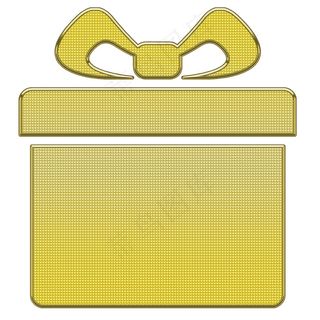 黄色礼盒卡通素材图片