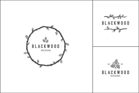 手绘标志LOGO素材