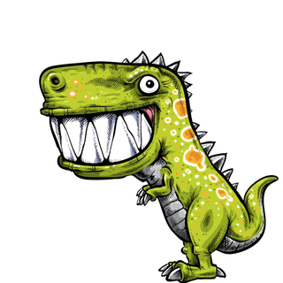 恐龙卡通绿