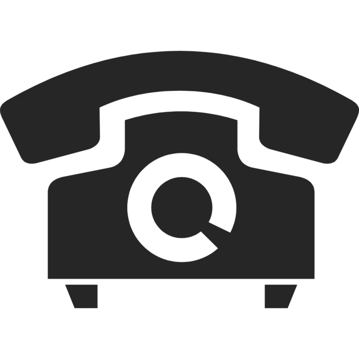 黑色简约座机电话图标