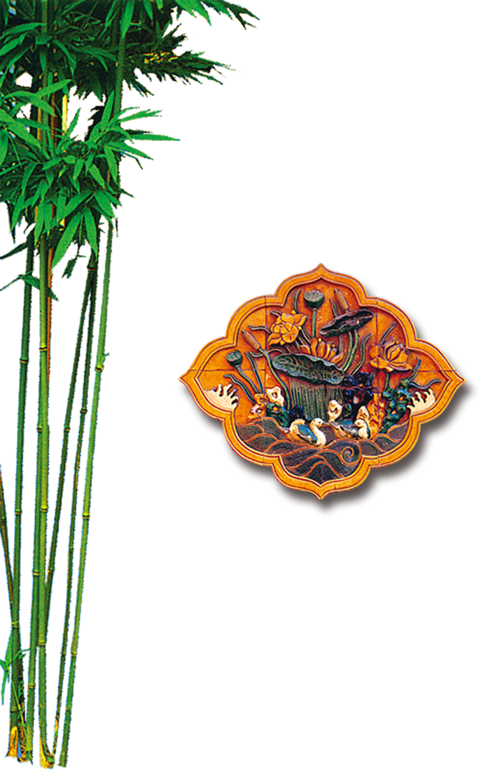 中国古风元素竹子菱形