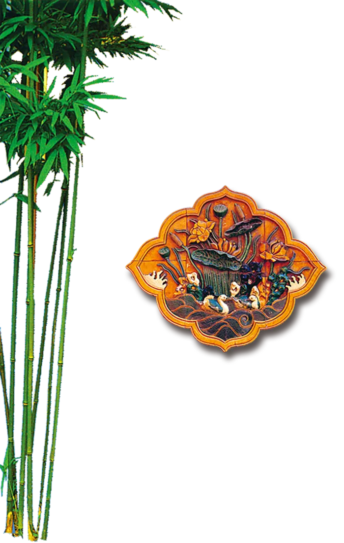 中国古风元素竹子菱形