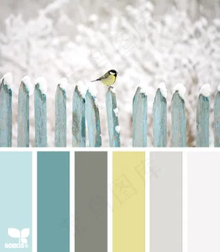 冬天系配色色卡色彩搭配