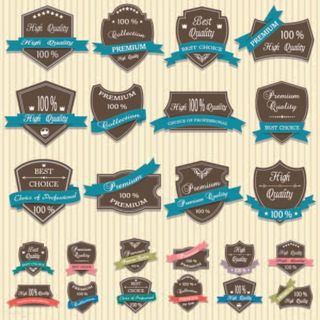 免抠大气标签矢量