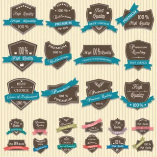 免抠大气标签矢量