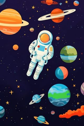 深蓝色航天员月球太空背景