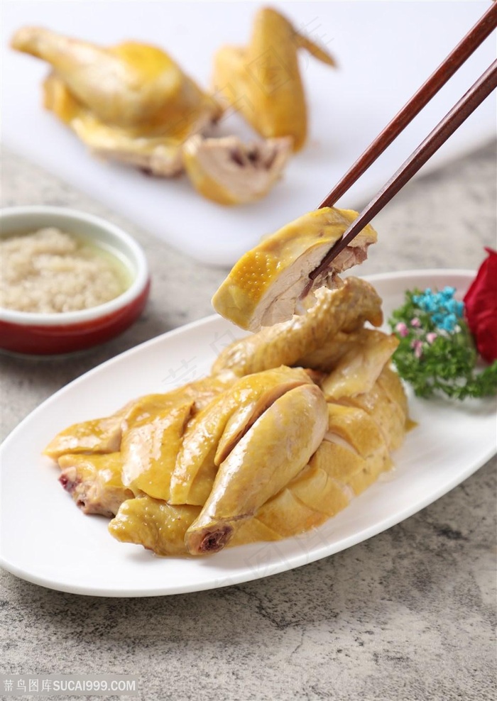 美味的广东白切鸡