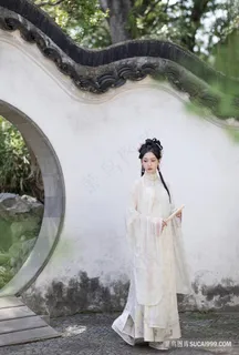 中式庭院清纯古装古风美女写真图片