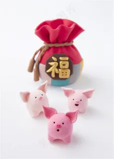 2019猪年卡通元素高清图片 2019猪年卡通元素高清图片