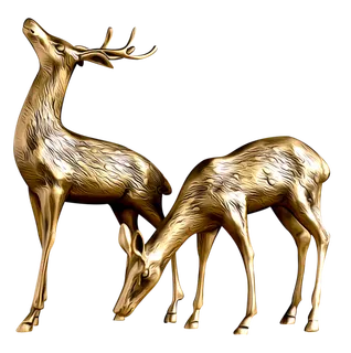 铜鹿，艺术品，小鹿，工艺品