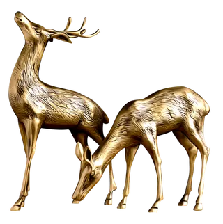 铜鹿，艺术品，小鹿，工艺品