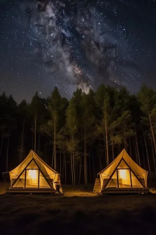 星空营地露营图