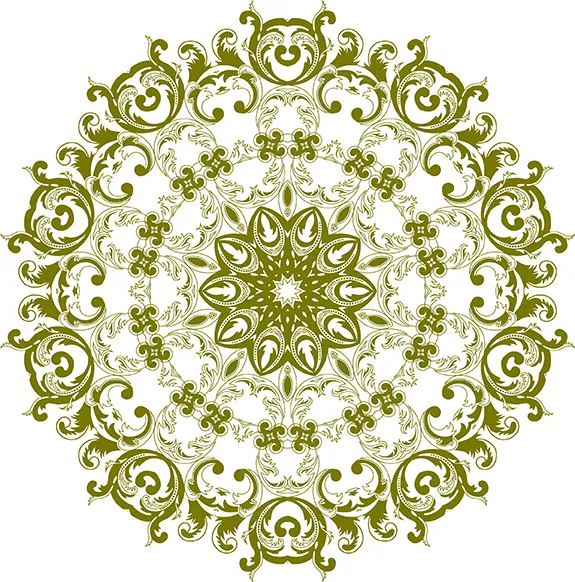 欧式|欧式花|花环|腰果花|欧式腰果花ai矢量模版下载